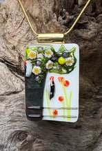 Load image into Gallery viewer, Woodpecker Retreat - Fused Glass Pendant