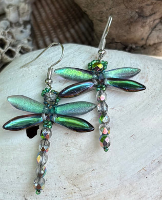 Dragonfly Beaded Earrings