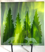 Load image into Gallery viewer, Northern Lights Fused Glass Art Panel
