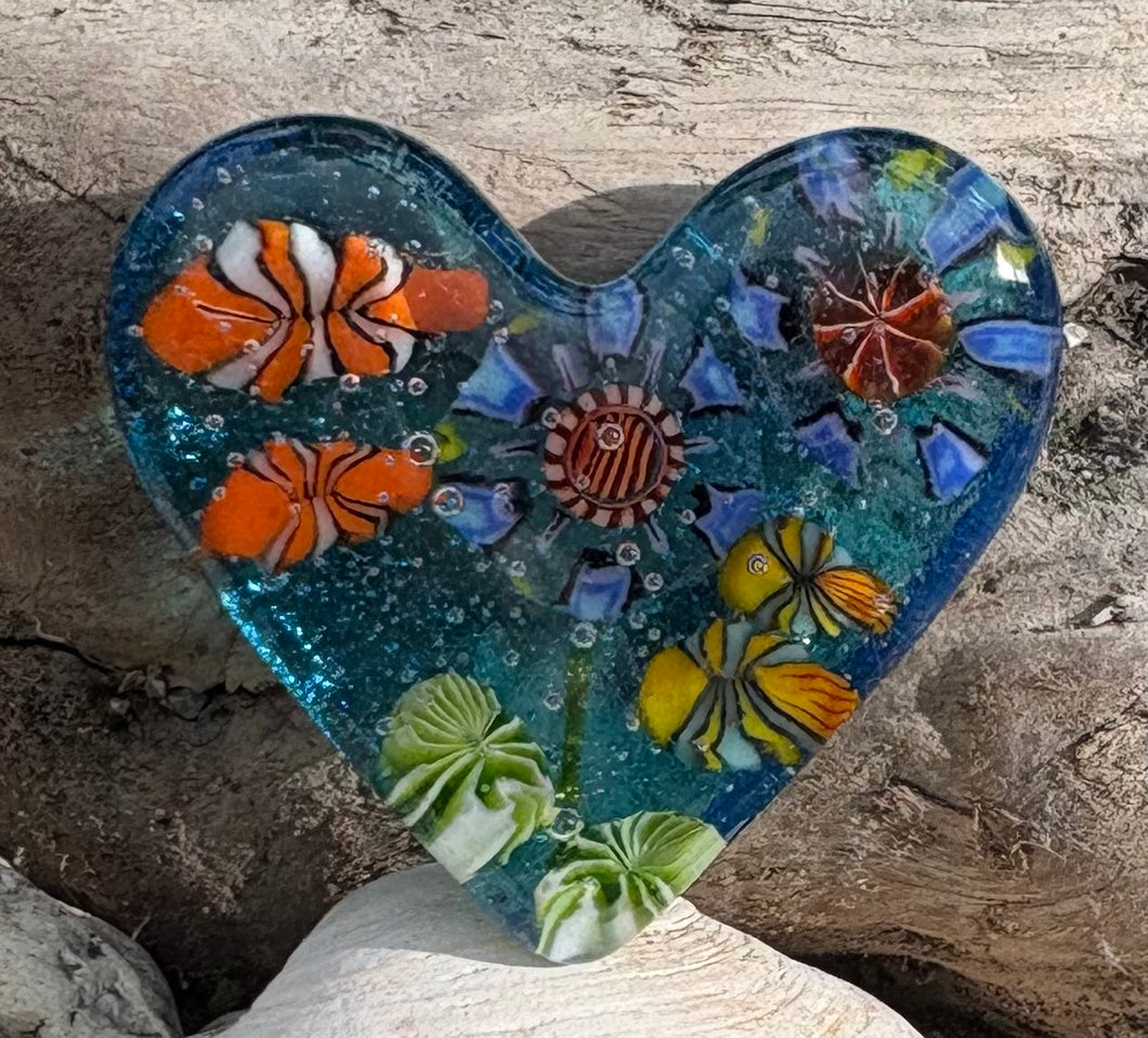 Fused Glass Heart