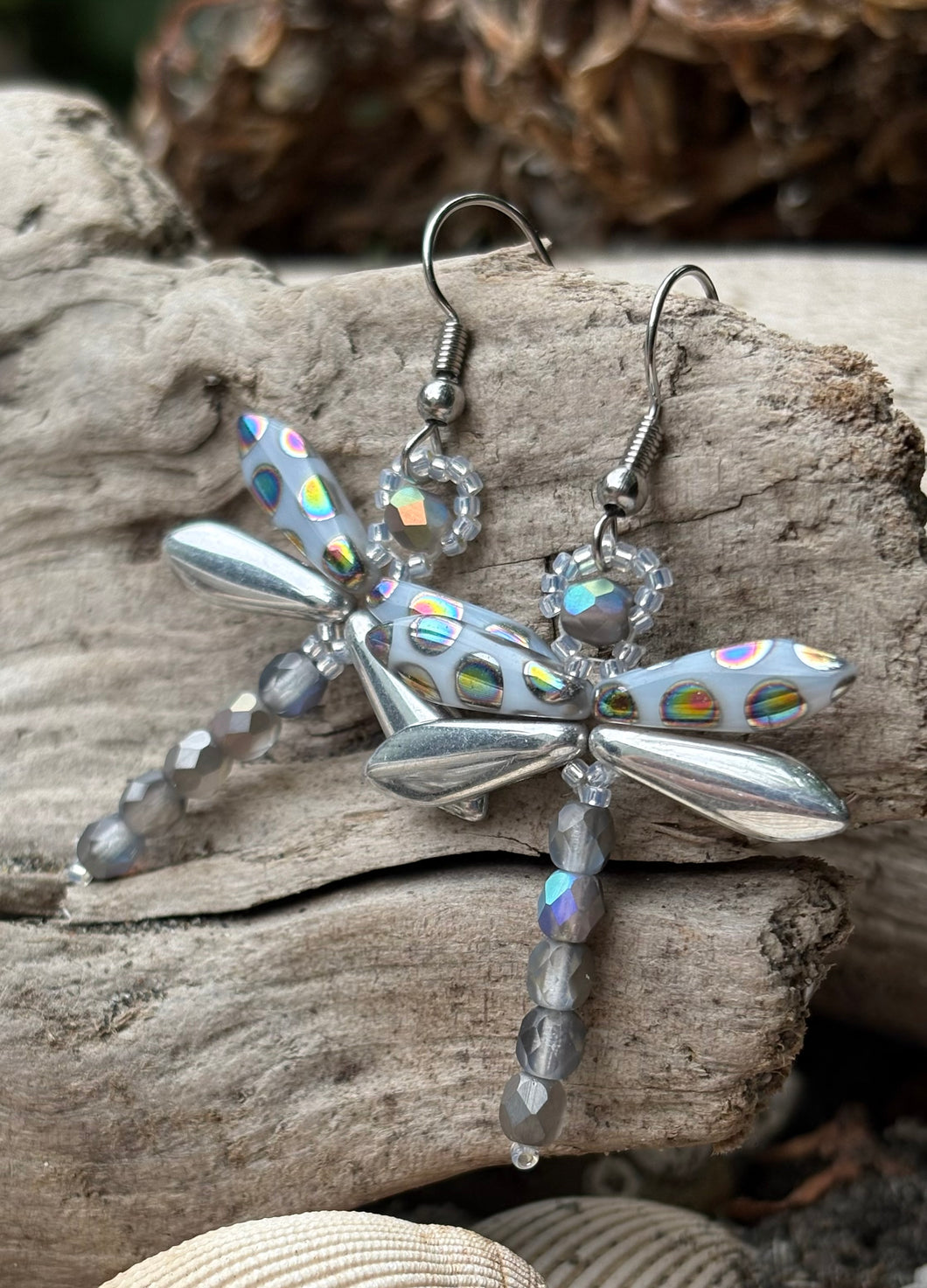 Dragonfly Beaded Earrings
