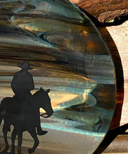 Load image into Gallery viewer, Sunset Ride - Fused Glass Art Panel