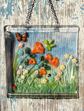 Load image into Gallery viewer, Oversized Tiger Lilies Fused Glass Suncatcher