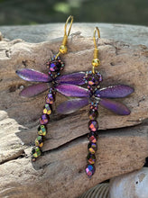 Load image into Gallery viewer, Dragonfly Beaded Earrings