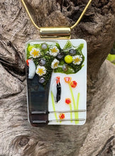 Load image into Gallery viewer, Woodpecker Retreat - Fused Glass Pendant