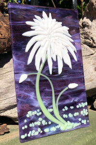 White Bloom on Purple