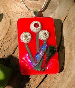 Dichro Glow Floral Pendant