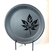 Load image into Gallery viewer, Matte Black Foliage - Fused Glass dish