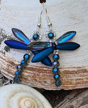 Load image into Gallery viewer, Dragonfly Beaded Earrings