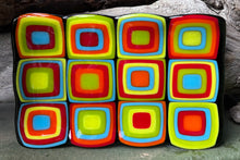 Load image into Gallery viewer, Retro Squares Fused Glass Dish