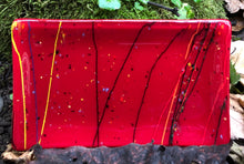 Load image into Gallery viewer, Festive Red Fused Glass dish