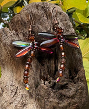 Load image into Gallery viewer, Dragonfly Beaded Earrings