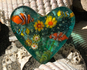 Fused Glass Heart