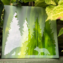 Load image into Gallery viewer, Northern Lights Fused Glass Art Panel