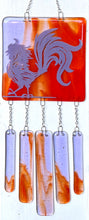 Load image into Gallery viewer, Quirky Purple Rooster Wind Chimes