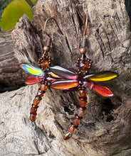 Load image into Gallery viewer, Dragonfly Beaded Earrings