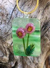 Load image into Gallery viewer, Best Friend Blooms Fused Glass Pendant