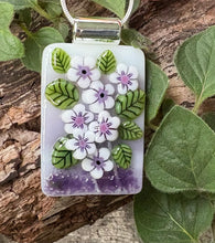 Load image into Gallery viewer, Flowers of Passion- Fused Glass Pendant