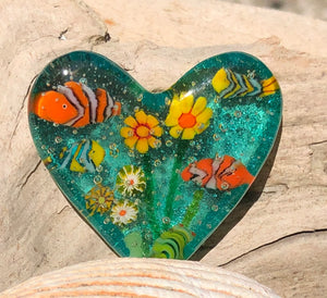 Fused Glass Heart