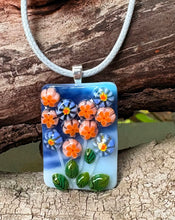 Load image into Gallery viewer, Lights in a Storm - Fused Glass Pendant