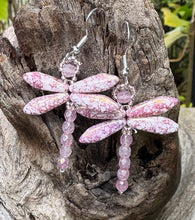 Load image into Gallery viewer, Dragonfly Beaded Earrings