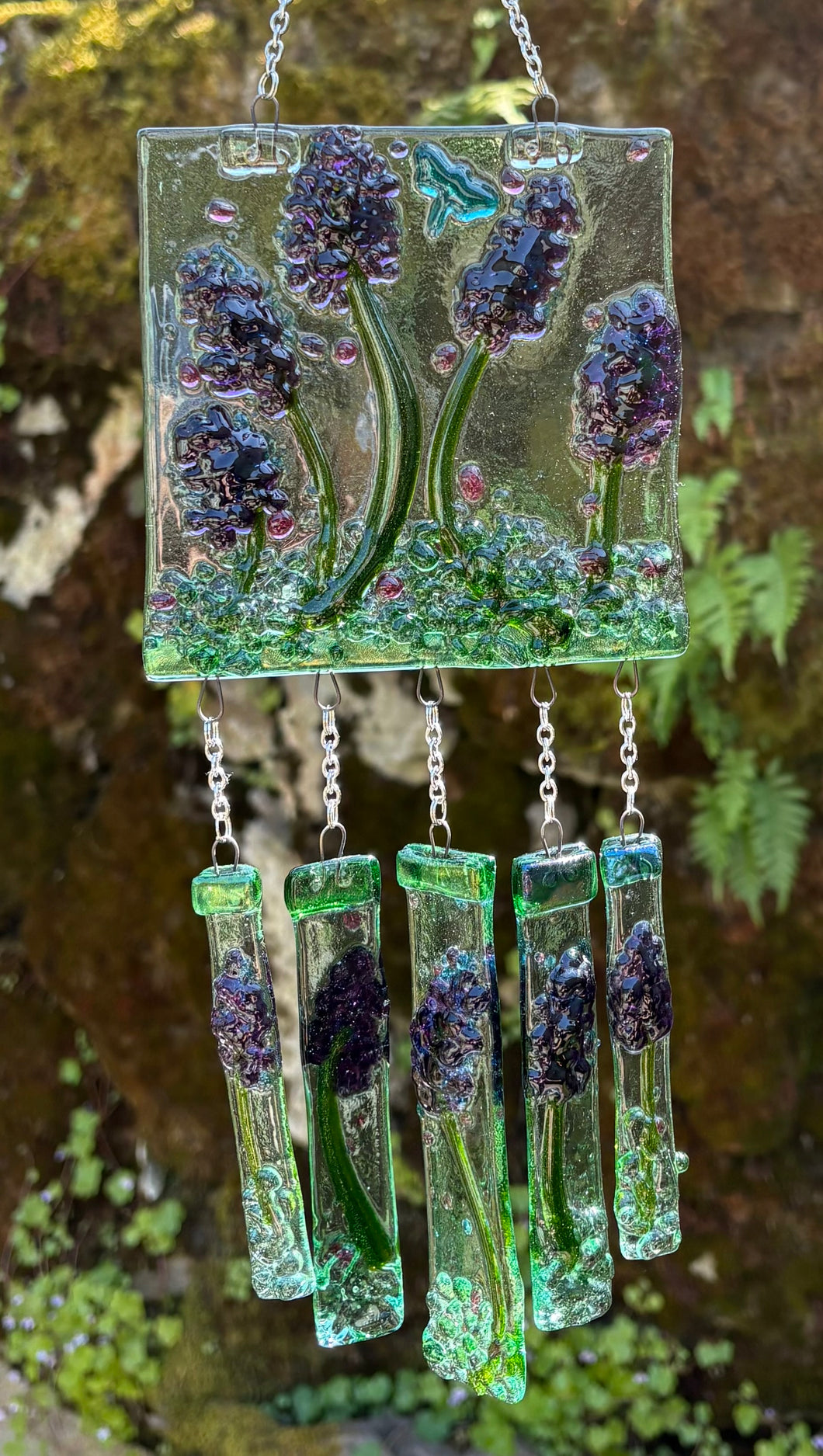 Purple Blooms Wind Chime