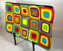 Load image into Gallery viewer, Retro Squares Fused Glass Dish