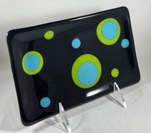 Load image into Gallery viewer, Retro Turquoise Fused Glass Dish