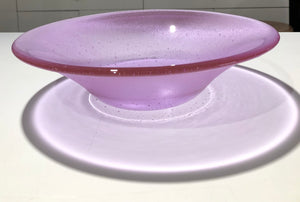 Pale Sapphirine Pink -  10” Fused Glass Bowl