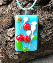 Load image into Gallery viewer, Wild Flowers Fused Glass Pendant