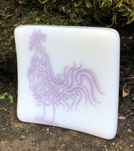 Load image into Gallery viewer, Purple Rooster Fused Glass Small Dish