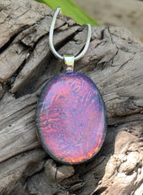 Load image into Gallery viewer, Pink Dichroic Glass Pendant