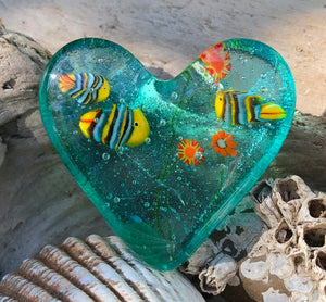 Fused Glass Heart
