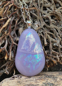 Lavender Dichroic Glass Pendant