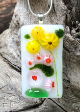 Load image into Gallery viewer, Yellow Daisies Fused Glass Pendant