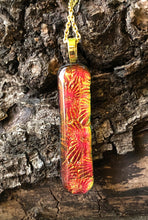 Load image into Gallery viewer, Floral Dichroic Column Pendant