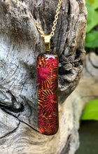 Load image into Gallery viewer, Floral Dichroic Column Pendant