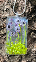 Load image into Gallery viewer, Lavender Posies Fused Glass Pendant