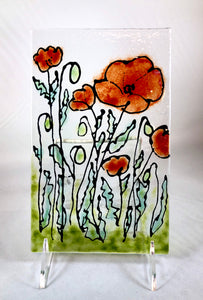 Poppies - Hand painted Art Panel