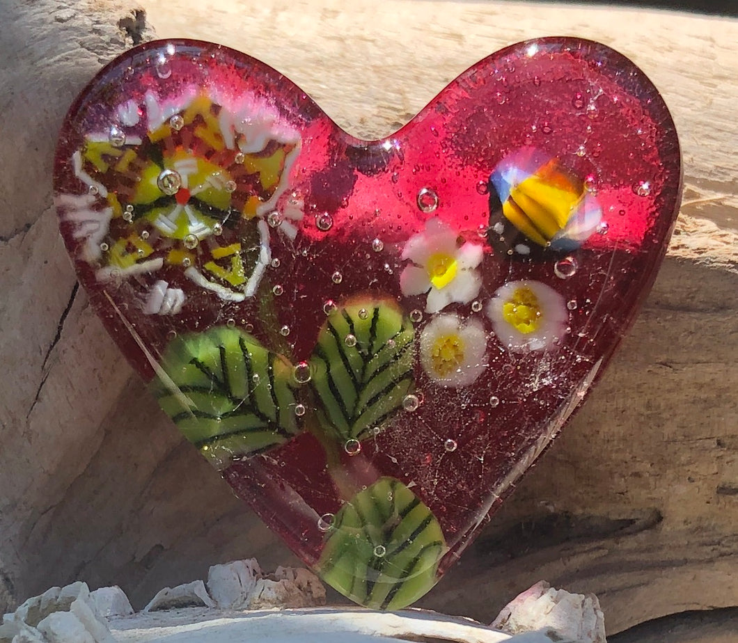 Fused Glass Heart