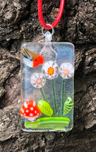 Load image into Gallery viewer, April Blooms Fused Glass Pendant
