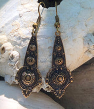 Load image into Gallery viewer, Ornate Filigree Earrings - Antique Bronze