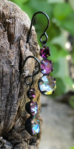 Triple Rhinestone Crystal Earrings