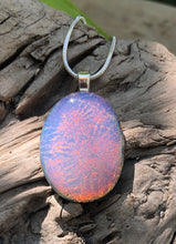 Load image into Gallery viewer, Pink Dichroic Glass Pendant