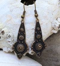 Load image into Gallery viewer, Ornate Filigree Earrings - Antique Bronze