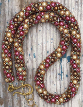 Load image into Gallery viewer, Beaded Necklace - Rose Garden Netted Treasure