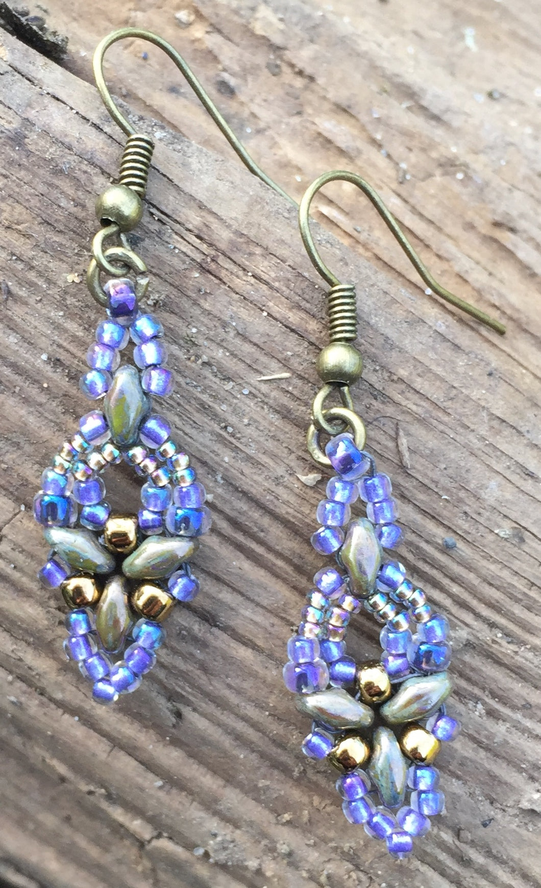 Hummingbird Earrings - Lavender Bronze
