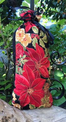 This Black Velvety backed Red and Gold Poinsettia lavender pillow is useful in diminishing stress, easily fits on your bed or couch (or car) and makes a unique gift. The contents of each pillow is lavender, and only lavender, thus there are no other fillers. Lavender has plenty of its own natural oils, so give it a gentle squeeze to slightly bruise the buds to draw out more fragrance. This pillow should not be heated or put into a microwave oven.