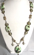 Load image into Gallery viewer, Lampwork Glass Necklace - Lampwork Fishes on Black Cord