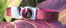 Load image into Gallery viewer, Leather Bracelet - Rose with Crystal clasp